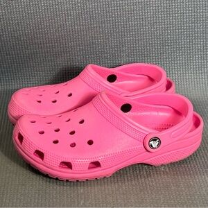 Crocs Classic Clogs Pink Slip On Shoes Women’s Size 7